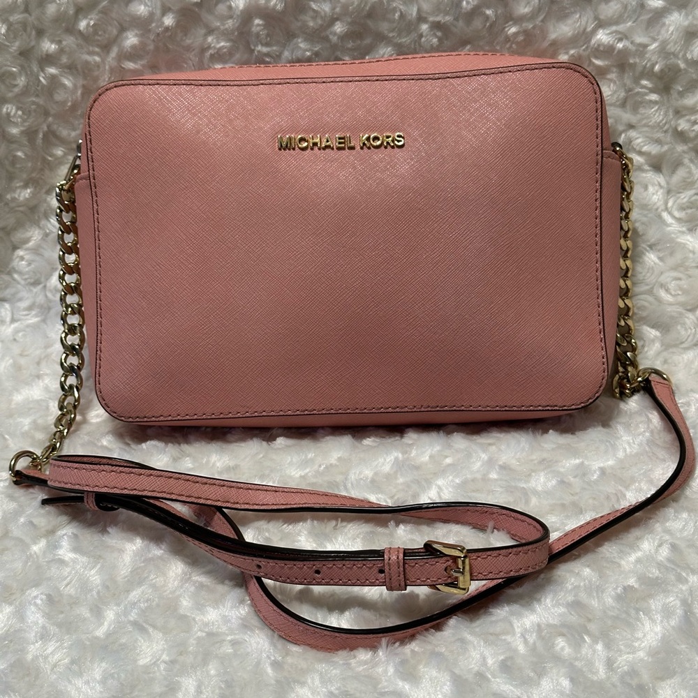 Michael Kors Jet Set Large Saffiano Leather Crossbody Bag